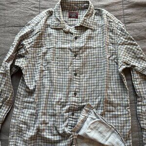 Untuckit men's shirt medium plaid gauze